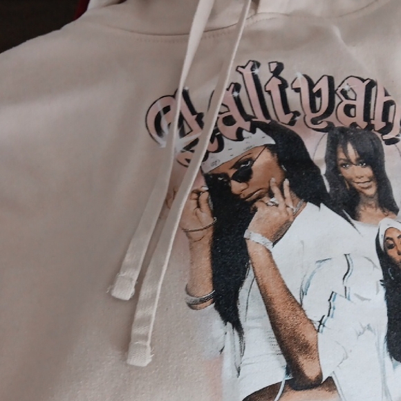 Aaliyah Graphic Beige Hoodie - Picture 12 of 12